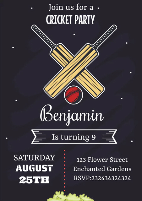 Benjamin-Cricket-Party-Invitation-Card